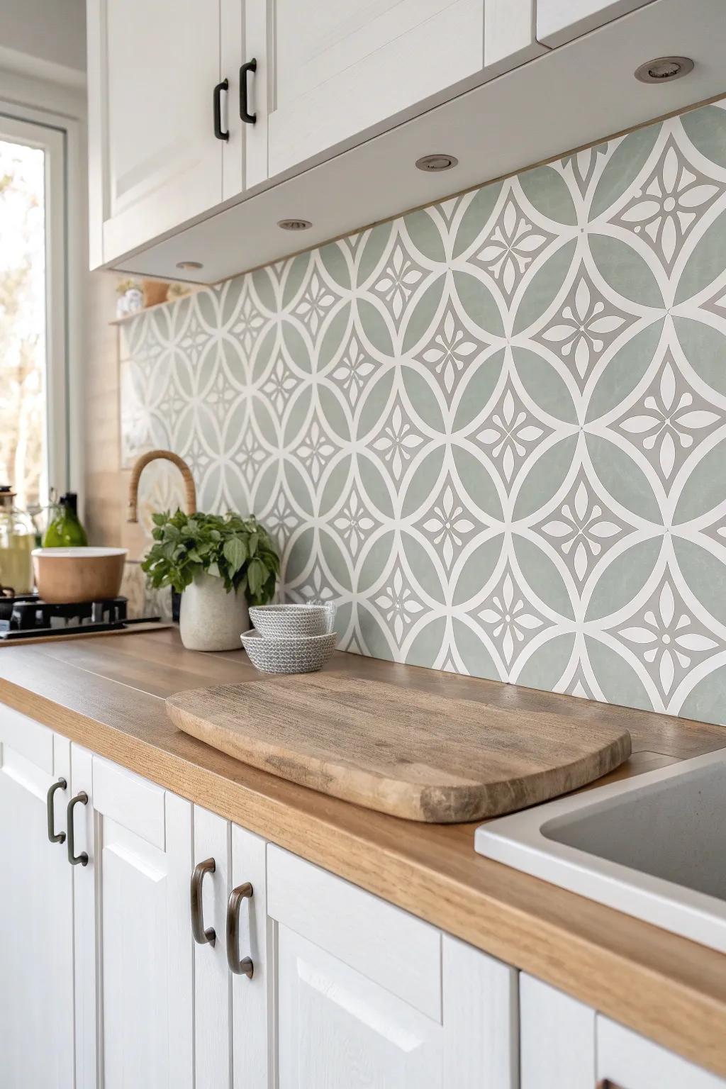 Transform your kitchen into a modern masterpiece with minimalist geometric stencils. Effortlessly chic, beautifully crafted.