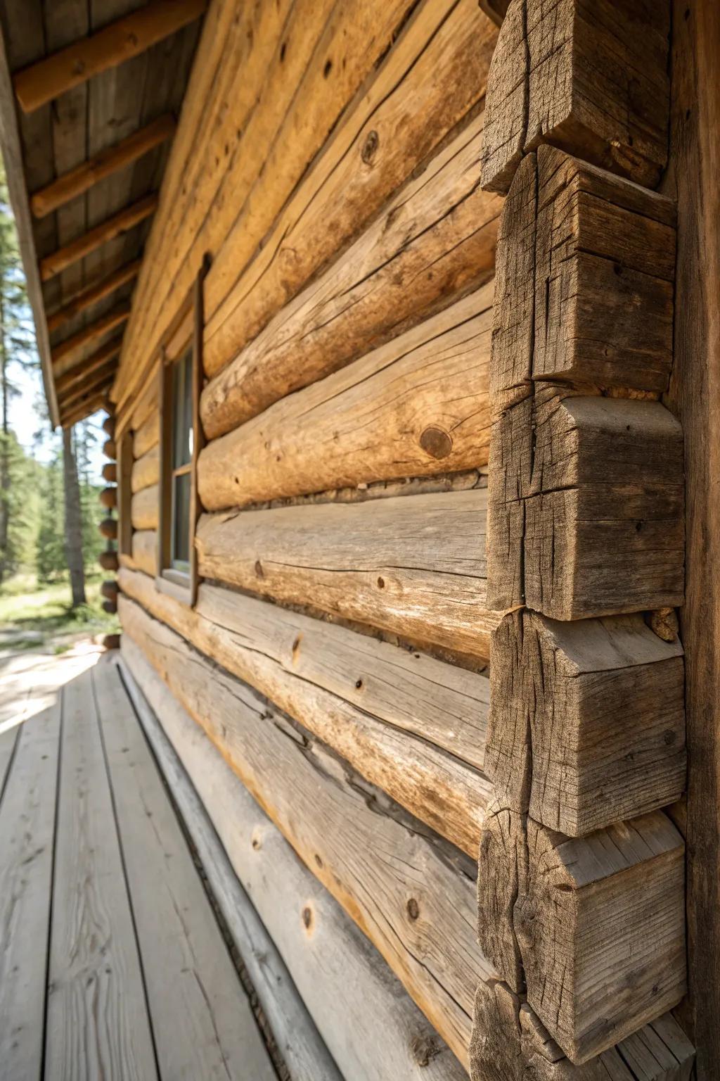 Embrace timeless rustic charm with handcrafted wood paneling for your cabin's skirting.
