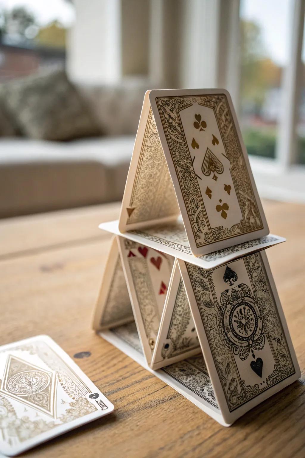 Building the foundation of creativity—start with a classic triangle base.