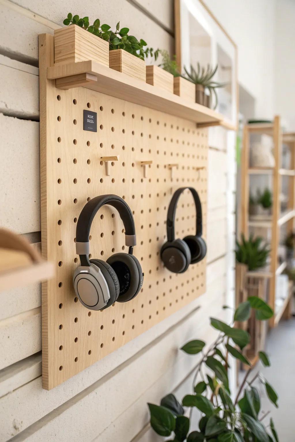 Elevate your classroom organization with a stylish pegboard solution.