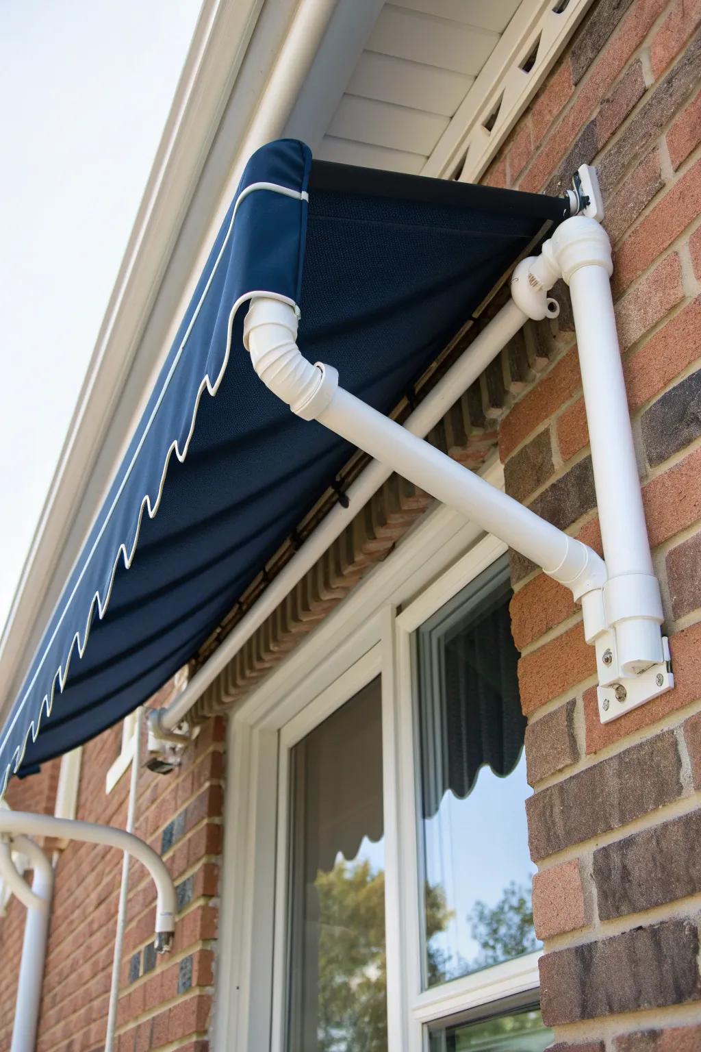 Transform your windows with a stylish DIY PVC awning—simplicity and craftsmanship in perfect harmony.