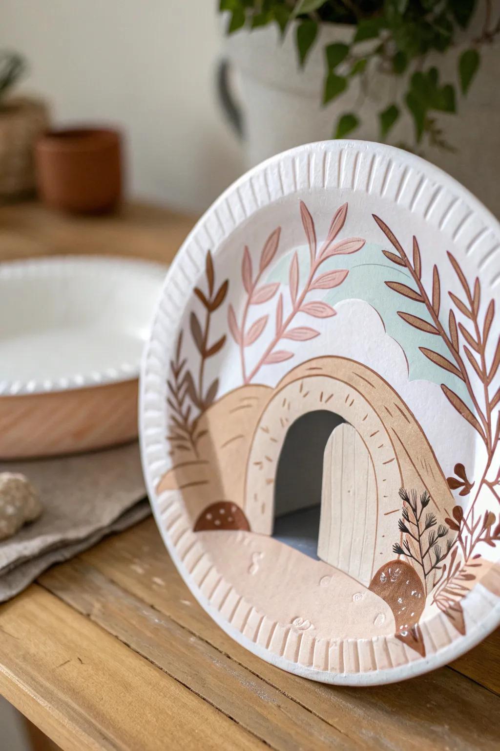 Transform simplicity into beauty with this Paper Plate Tomb craft, where minimalism meets creative expression.