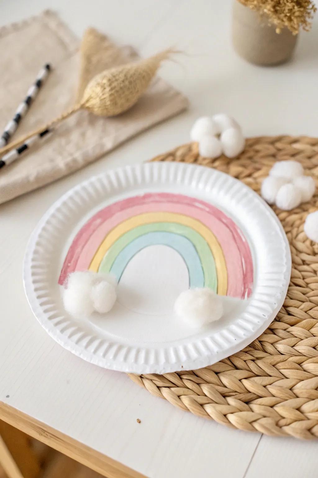 Capture the promise of a rainbow with this charming, minimalist craft idea!