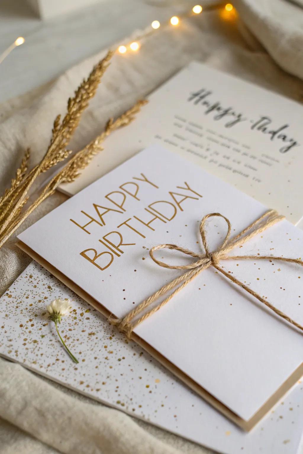 Celebrate with a touch of sparkle: minimalist elegance meets golden glamour.