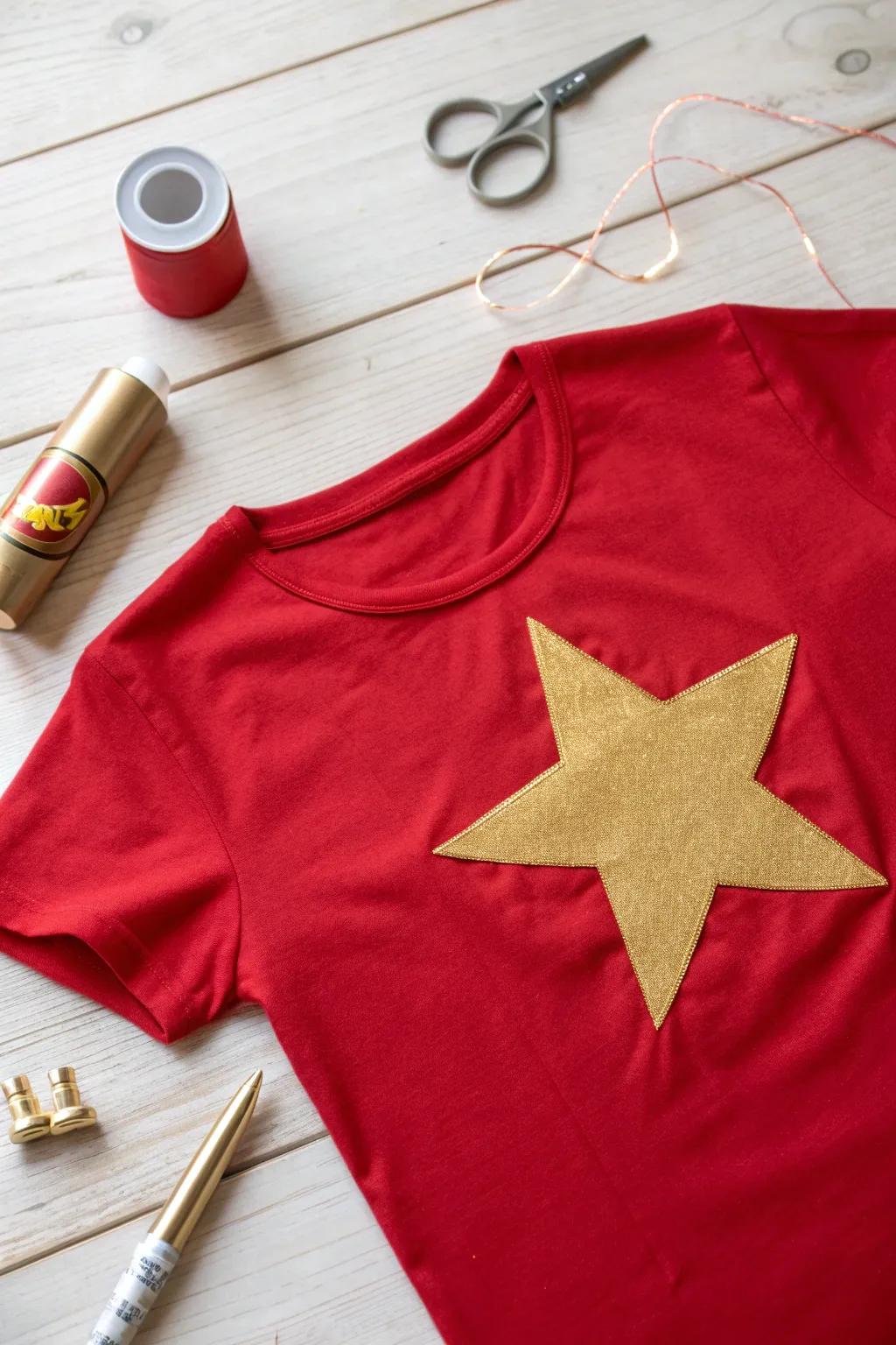 Craft your own superhero style with just a t-shirt and a touch of creativity!
