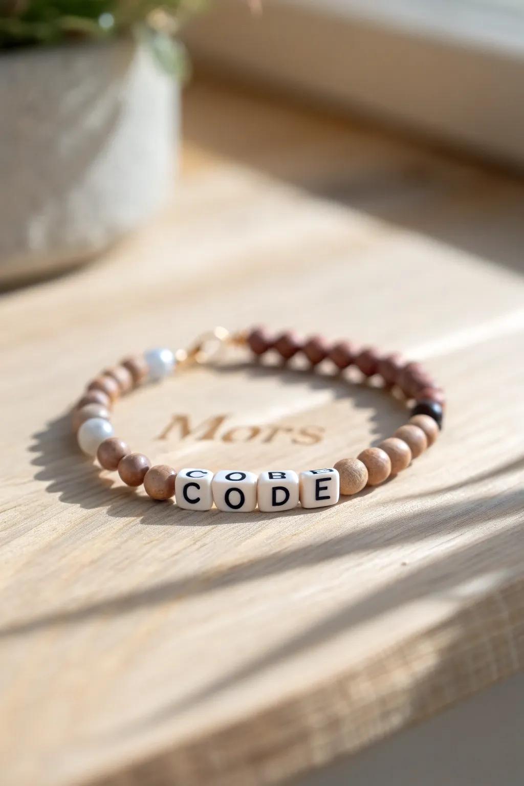 Unlock hidden messages with this elegant Morse code bracelet, where simplicity meets craftsmanship.