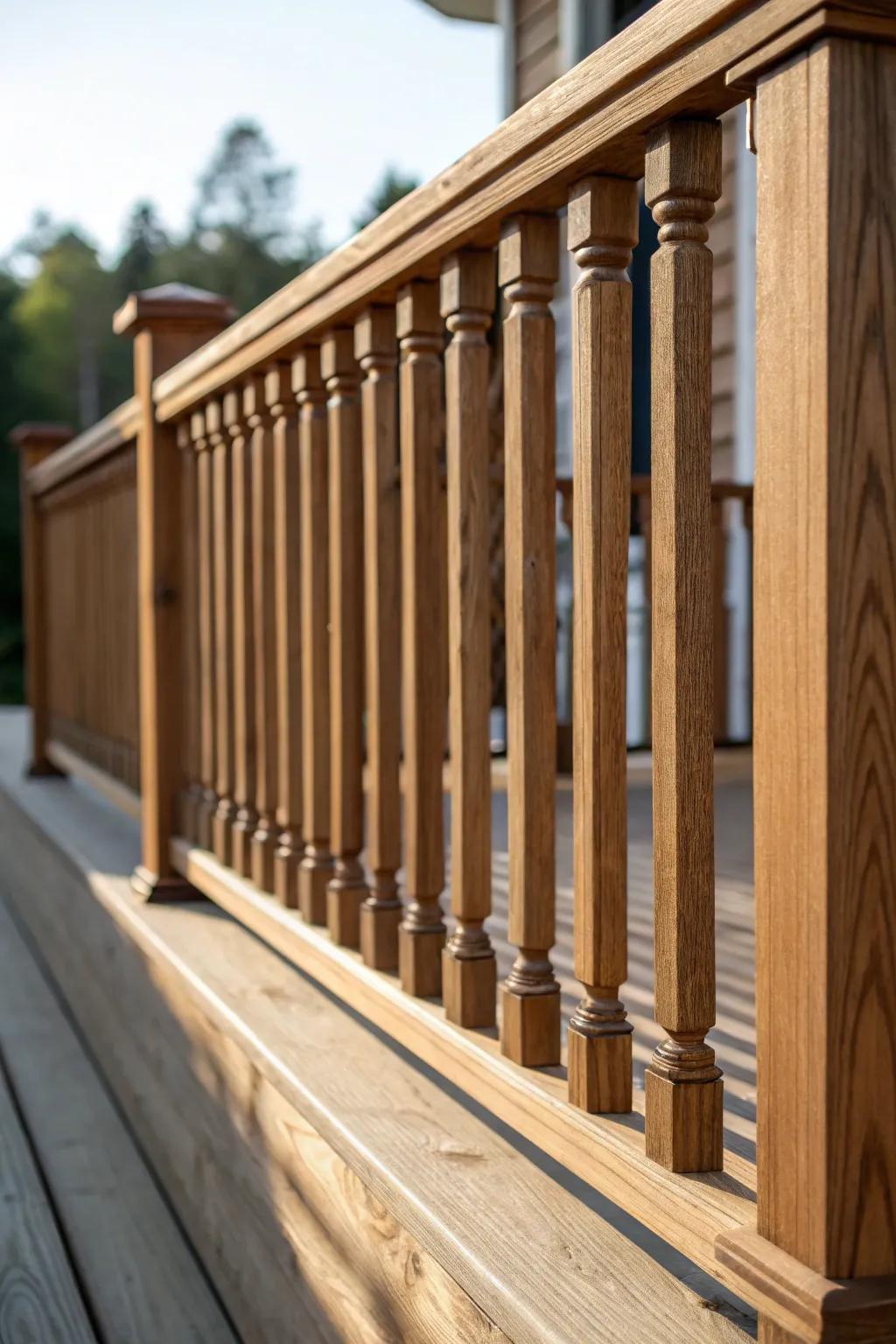 Embrace timeless elegance with classic vertical balusters for your deck railing.