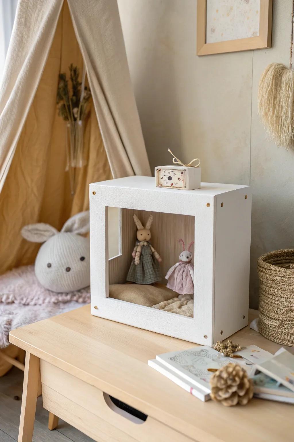 Step into a world of whimsy with this charming shoebox puppet theatre, where simplicity meets creativity.