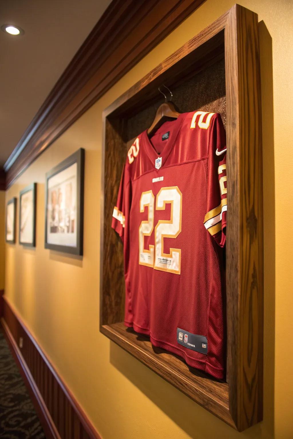Celebrate your team's legacy with a handcrafted shadow box frame that speaks volumes.