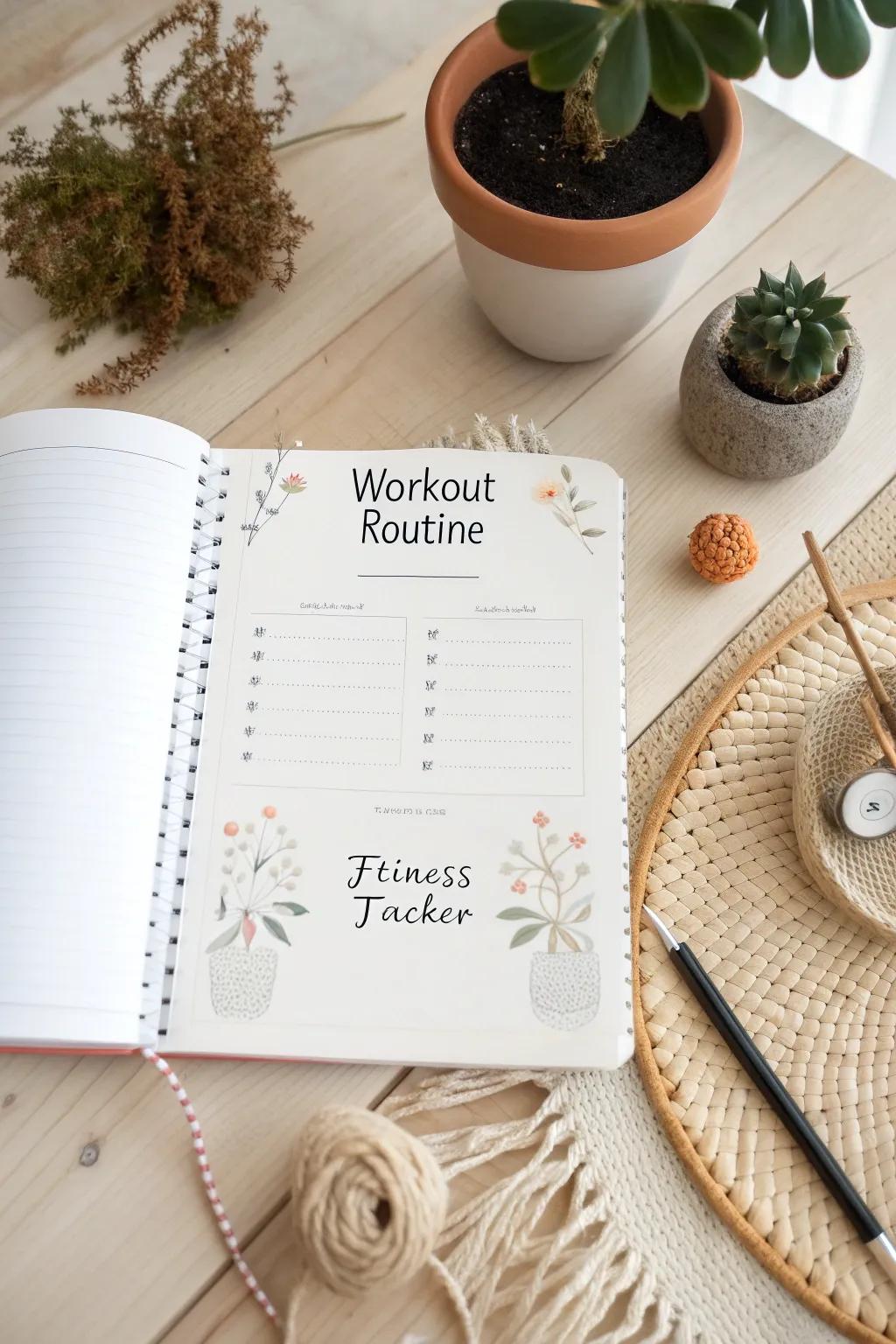 Design your perfect workout journal with customizable layouts that blend style and functionality.