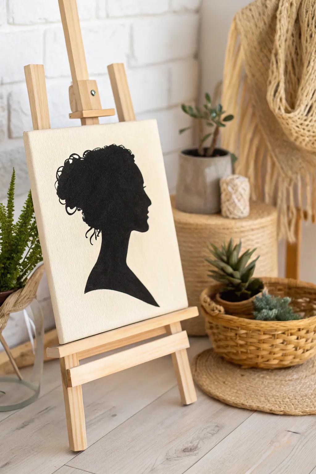 Capturing the essence with minimalist elegance: a striking silhouette portrait.