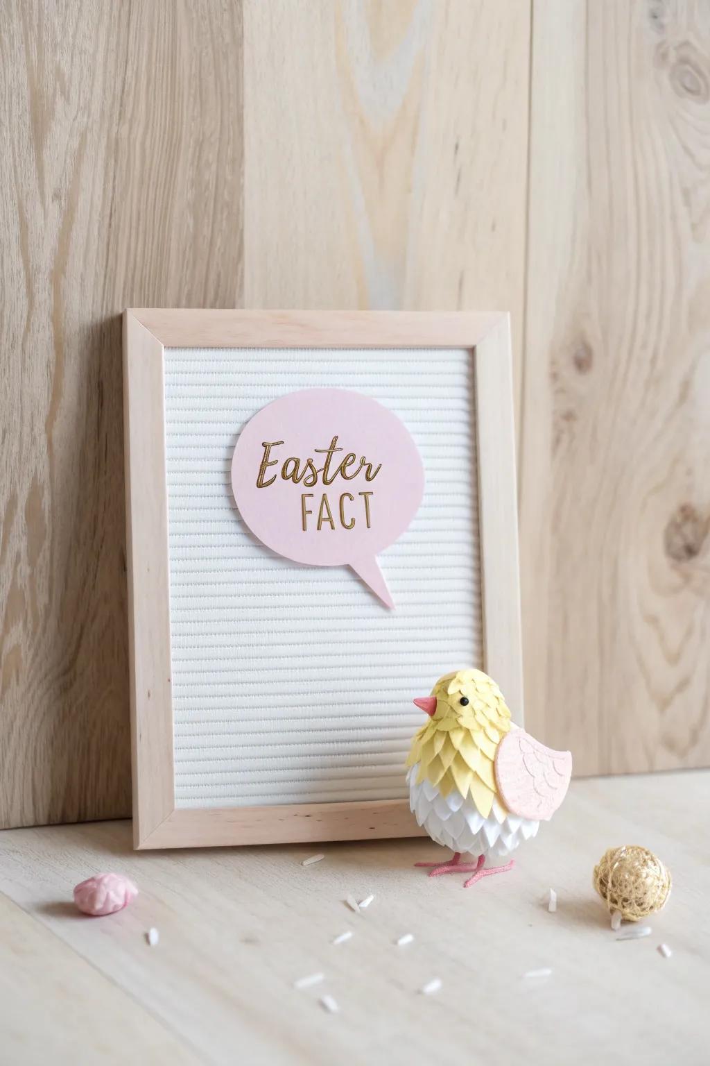 Chick Chat: A delightful blend of minimalism and whimsy for your Easter decor.