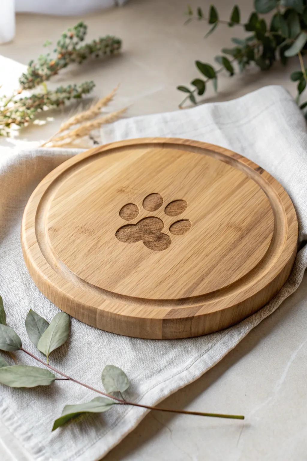 Celebrate your beloved pets with a personalized touch—paw print engravings that warm the heart.