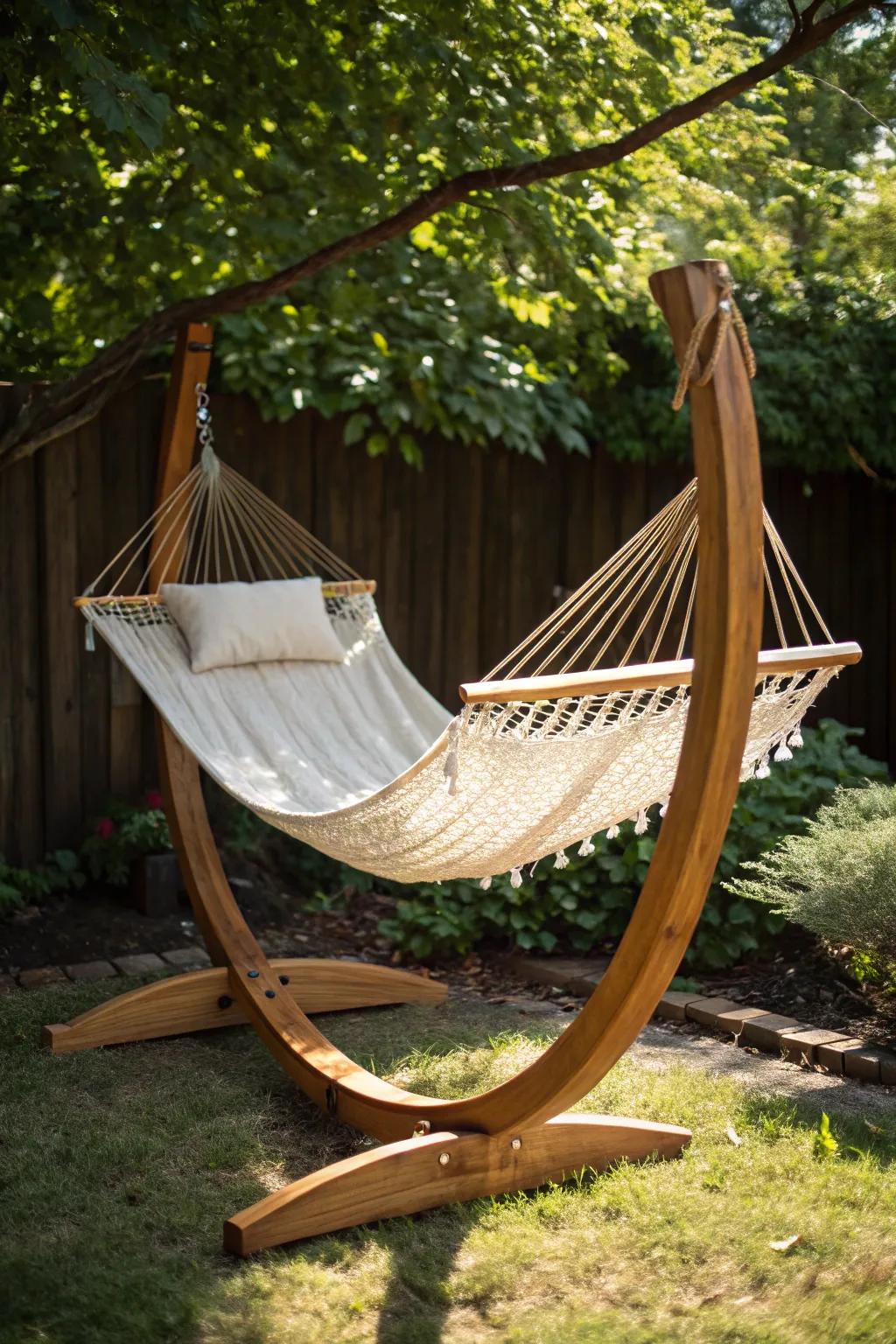 Find your perfect retreat with a handcrafted shaded hammock, where relaxation meets craftsmanship.