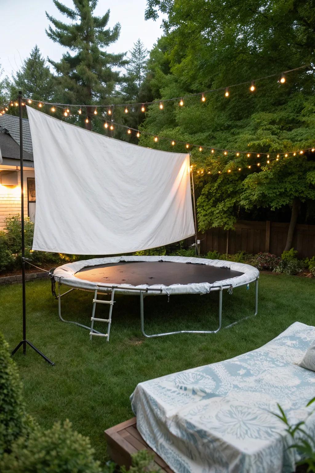 Transform your backyard into a cinematic experience with this DIY outdoor movie screen.