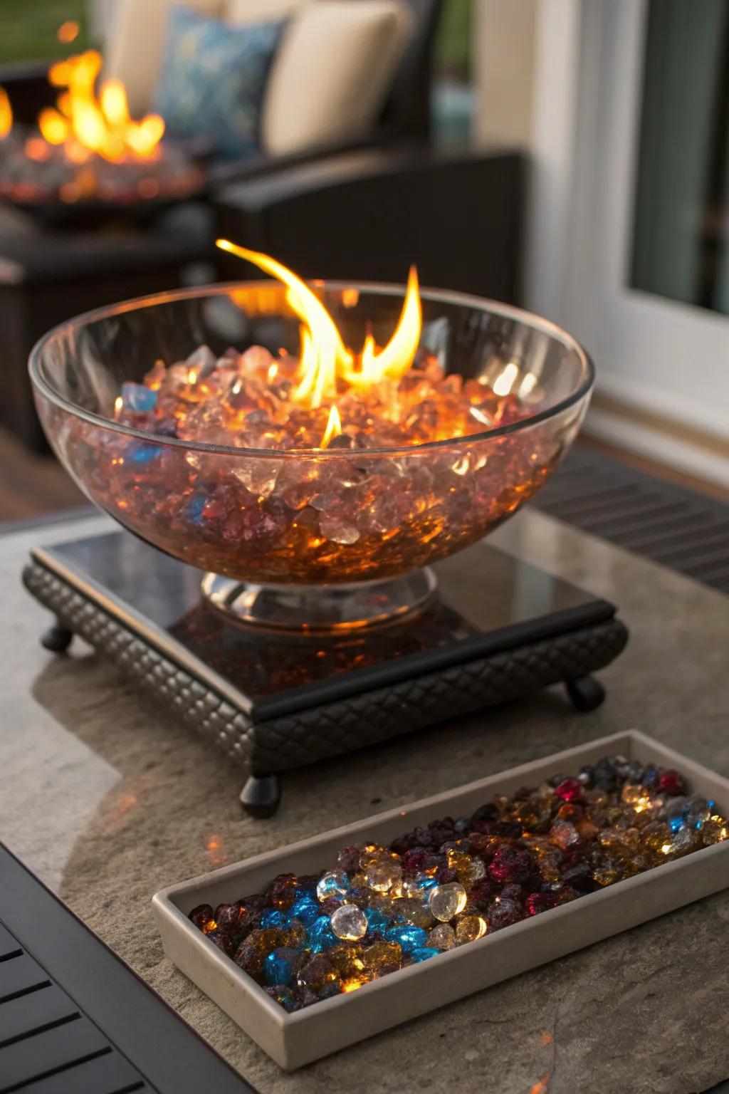 Endless flames captured in a stunning tabletop display.