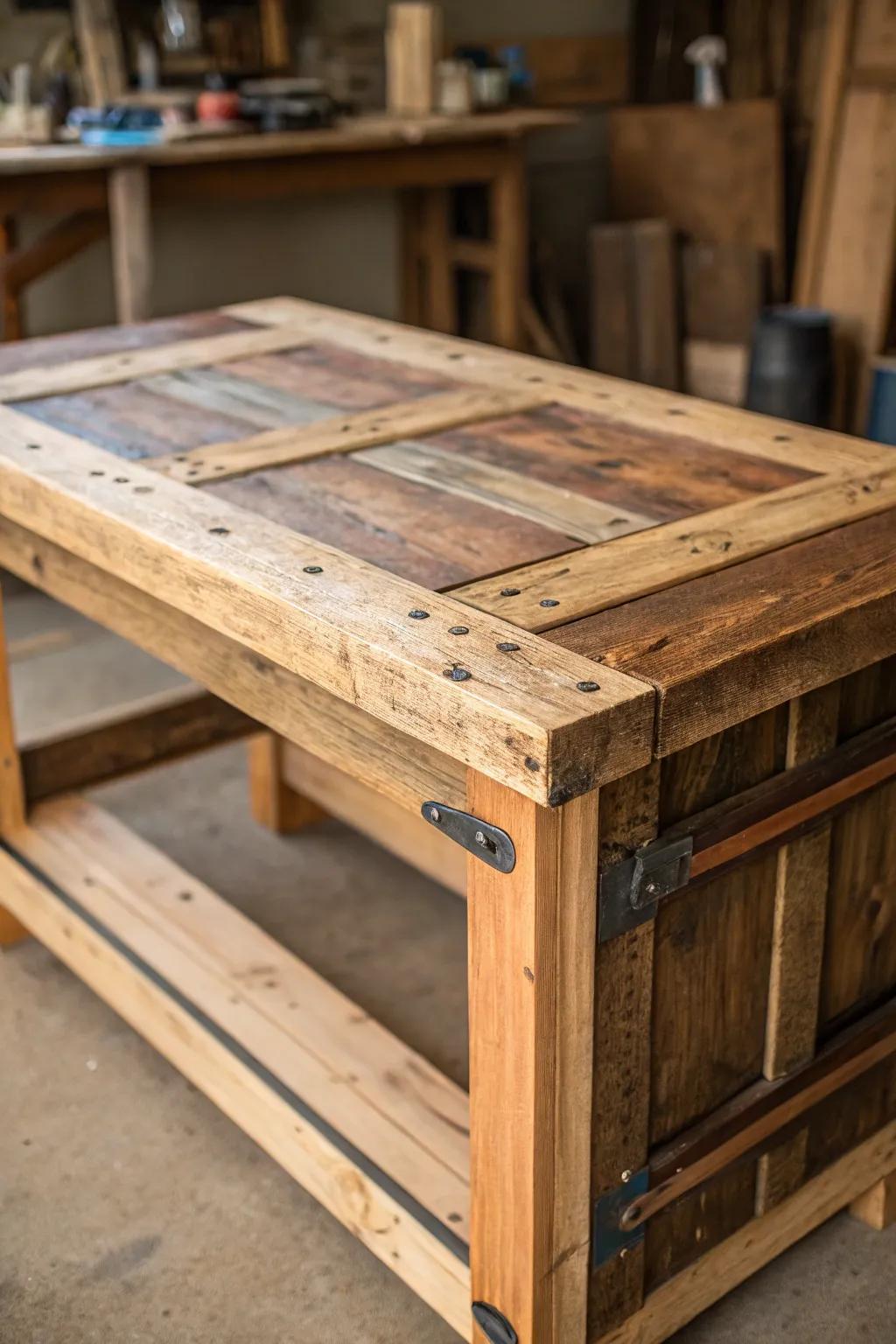 Transform old into gold: A workbench with character and history.