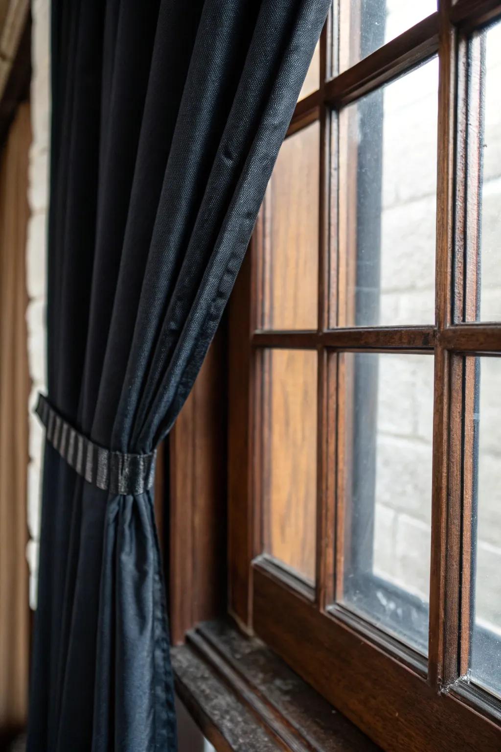 Transform your space with expertly attached blackout fabric for ultimate light control.