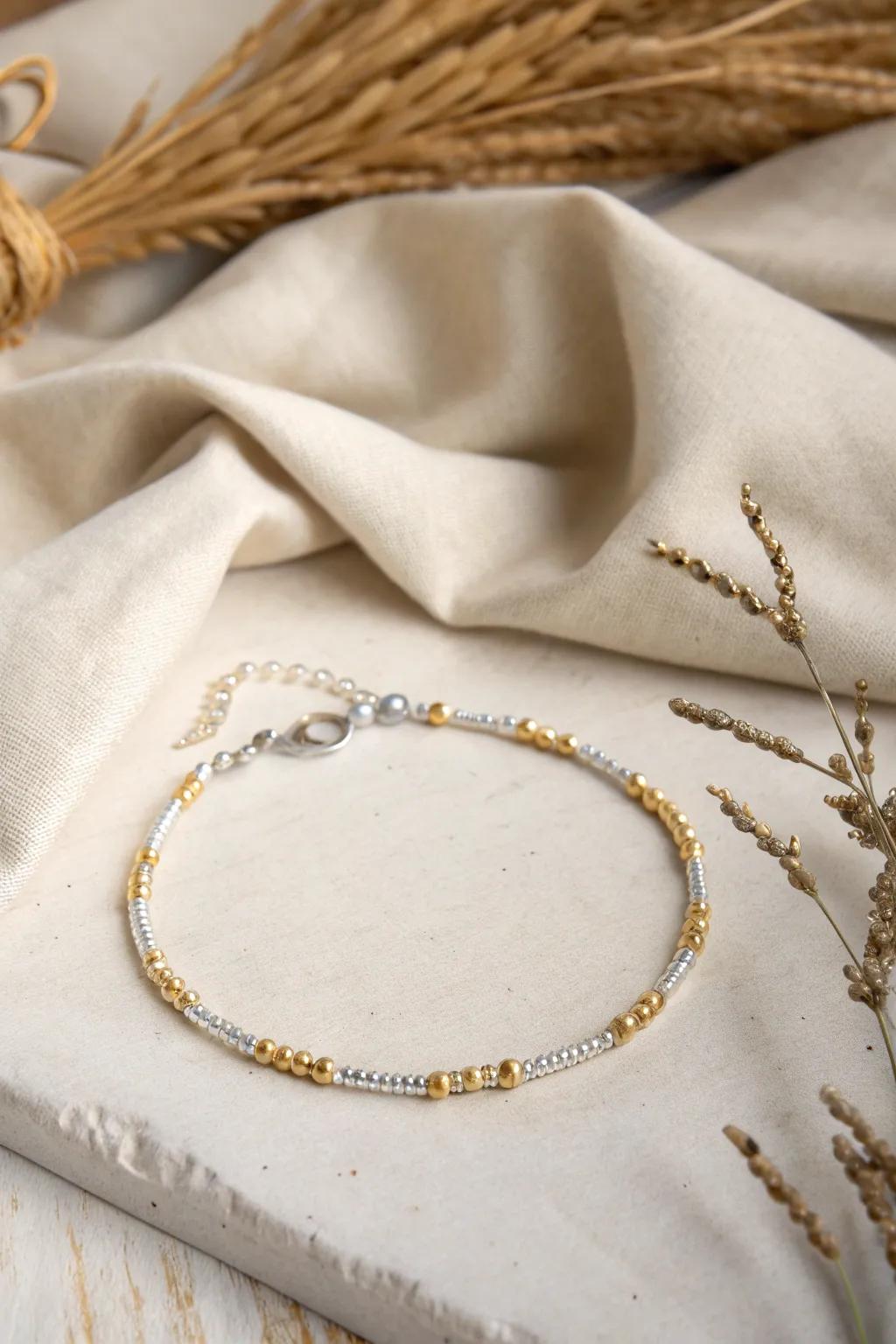 Embrace understated elegance with a minimalist Morse code bracelet, perfect for the modern muse.