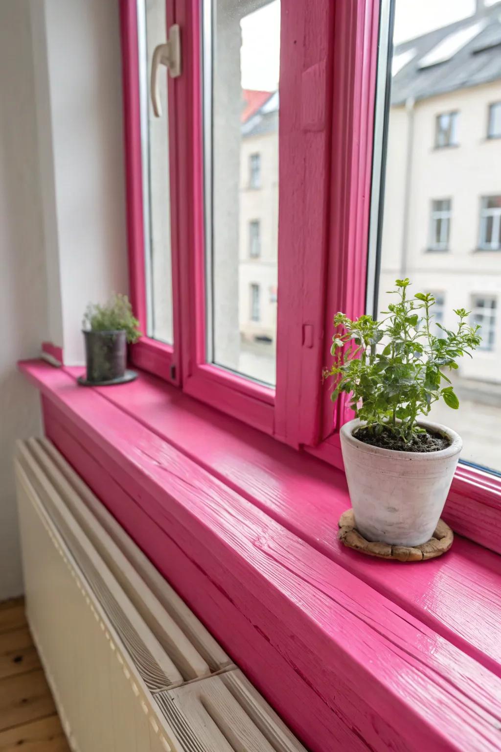 Brighten your space with a pop of neon charm! 🌿✨ #NeonWindowSills #ScandiBohoStyle