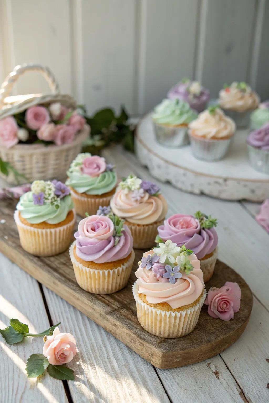 Dreamy watercolor cupcakes: a touch of art and simplicity for your celebration.