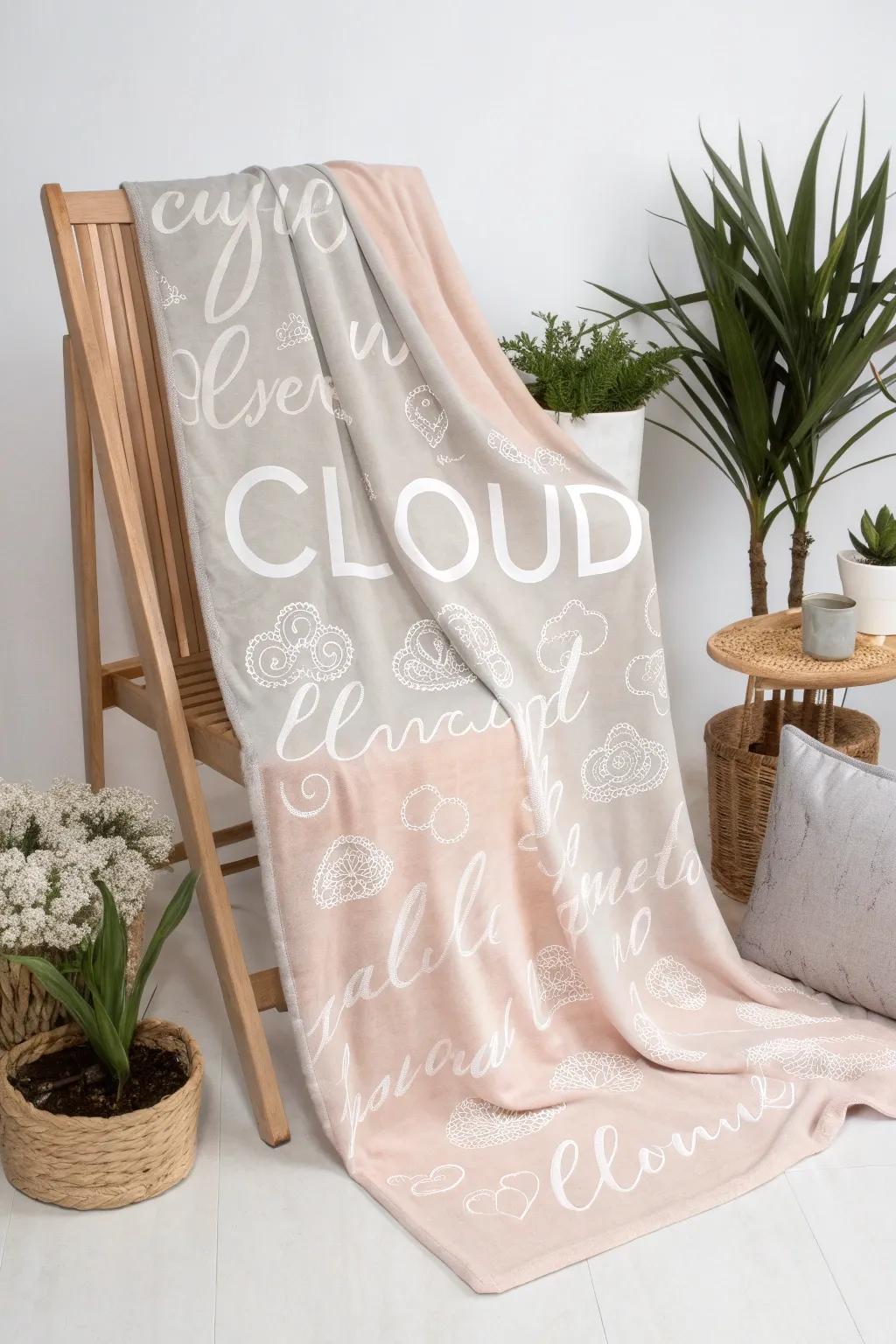 Wrap yourself in inspiration with a word cloud blanket that speaks to your soul.
