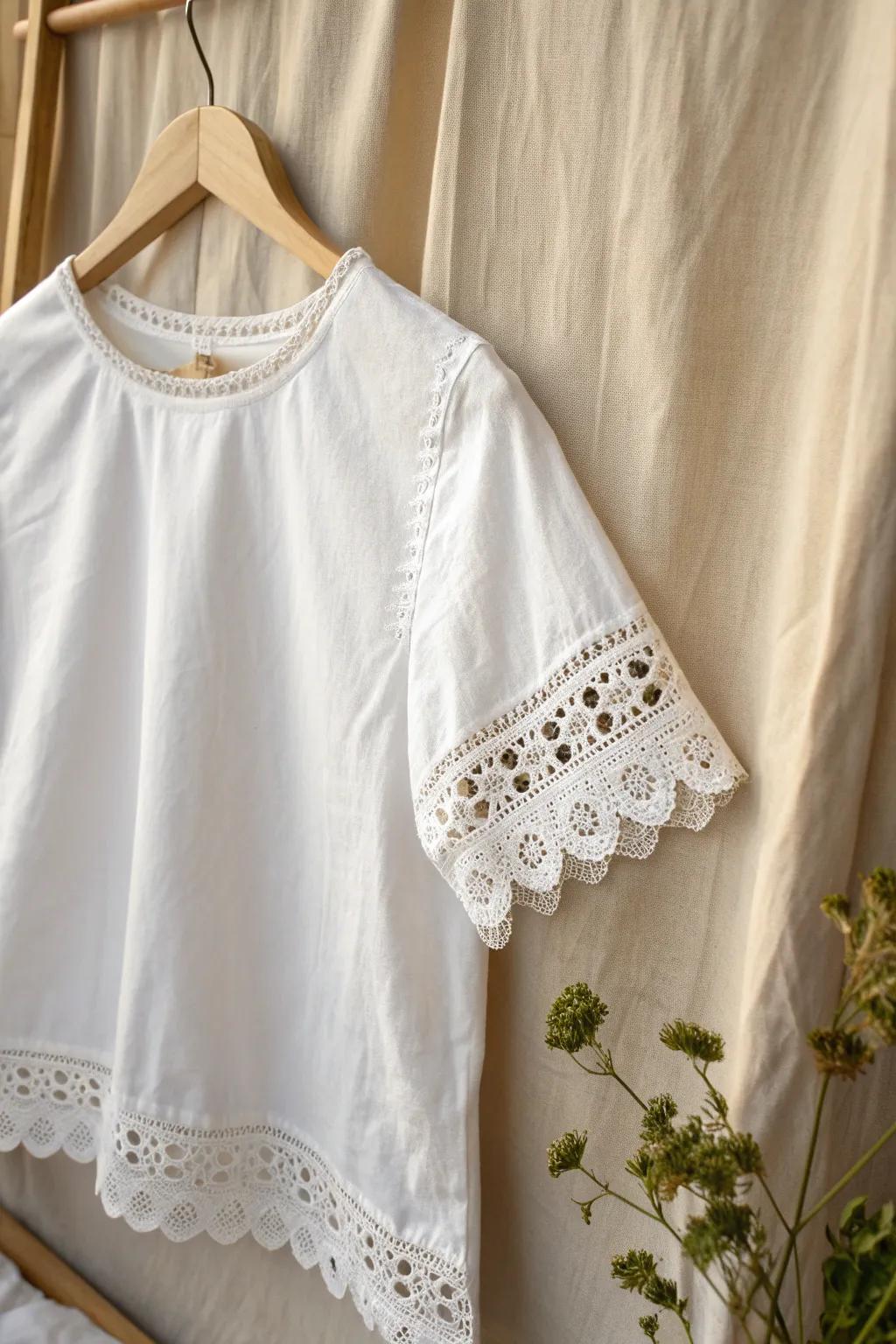 Elevate your style with a touch of lace - simplicity meets elegance.