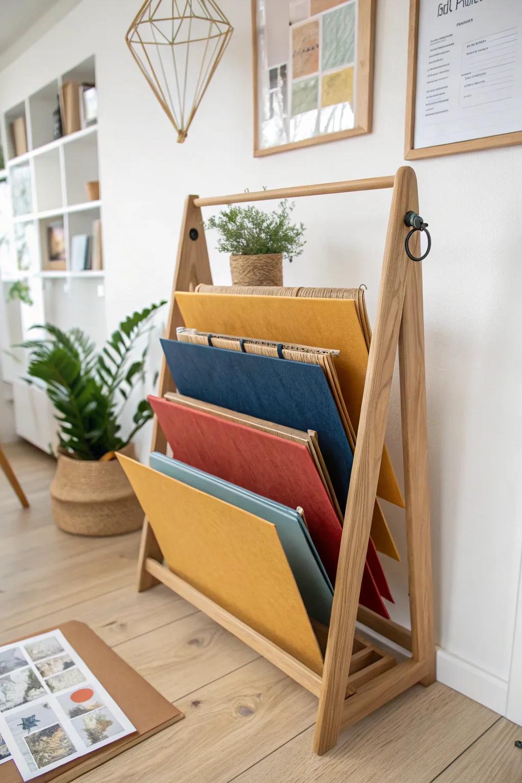 Elevate your art paper storage with style and simplicity. 🌿✨ #MinimalistDesign #BohoScandi