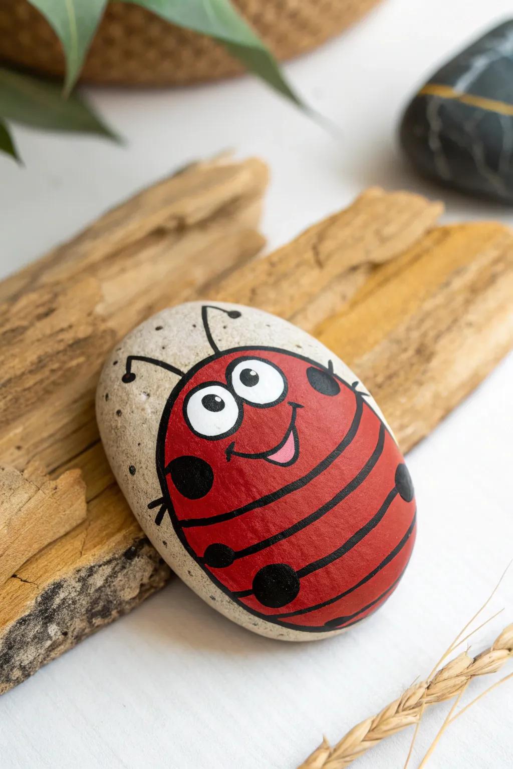 Meet the quirky flea rock! A playful touch for your minimalist decor.