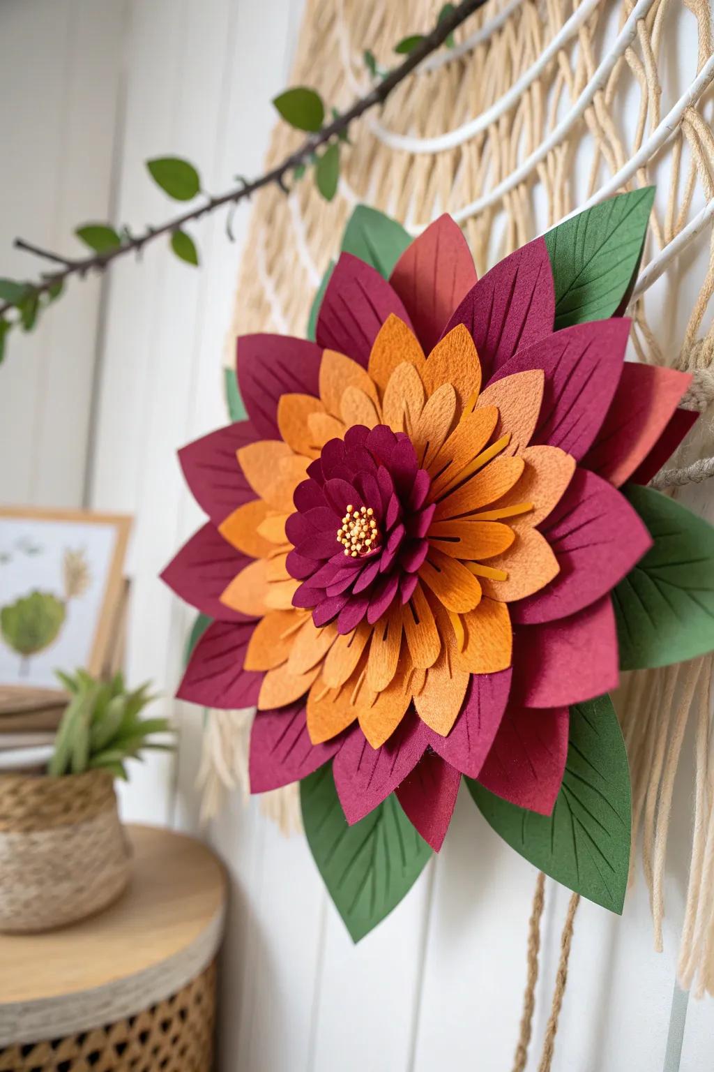 Transform your space with a splash of color and creativity with this funky cardboard flower garland!