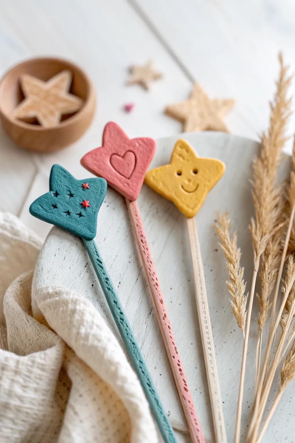 Add a touch of whimsy to your drinks with these charming clay stirrers!