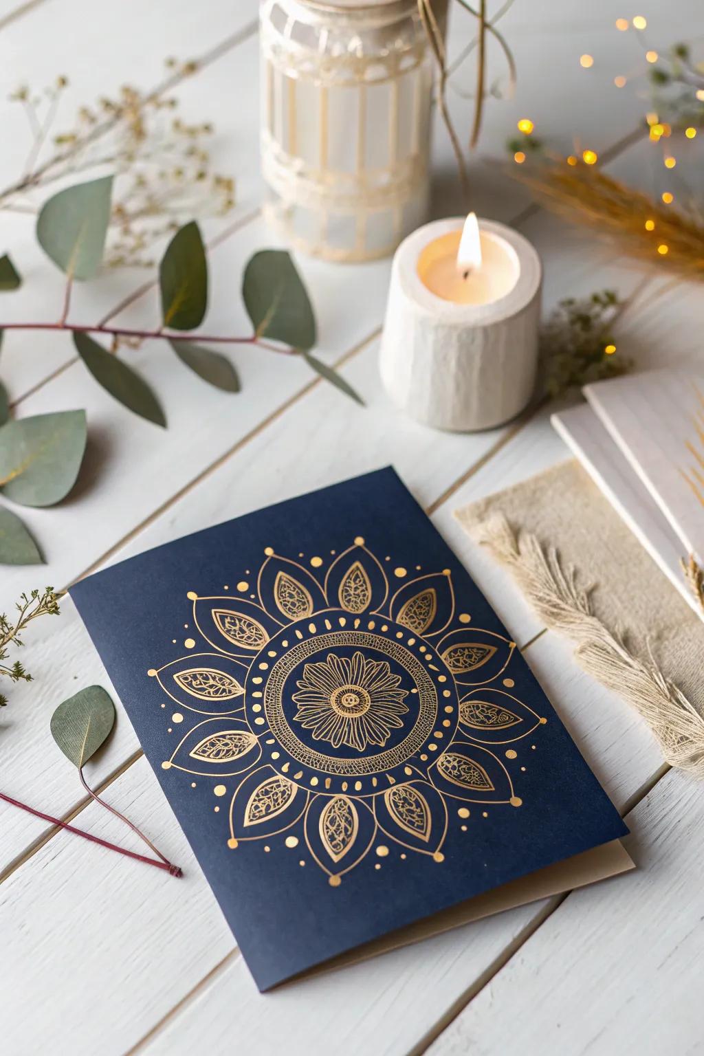 Elevate your Diwali greetings with the understated elegance of gold accents. #DiwaliDesign #MinimalistElegance