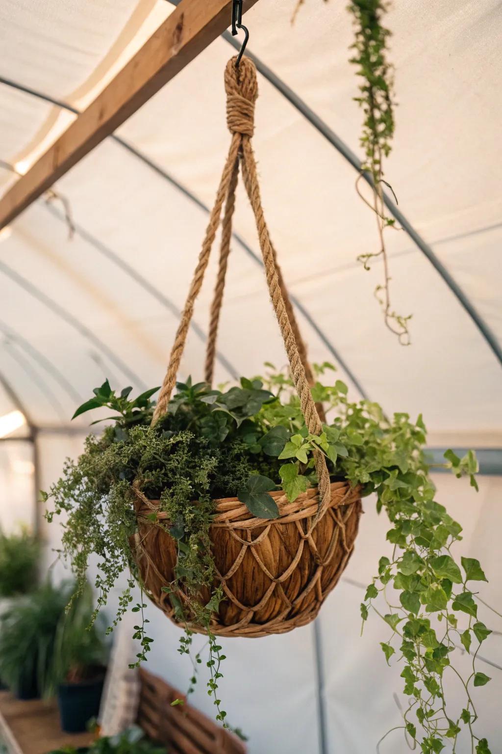 Elevate your garden with the art of hanging baskets.