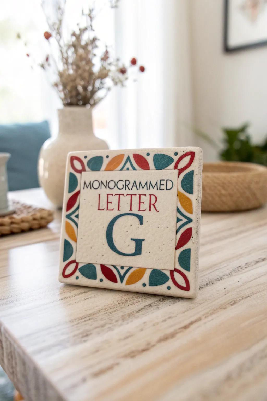Elevate teacher gifts with these chic monogrammed coasters—where simplicity meets style.