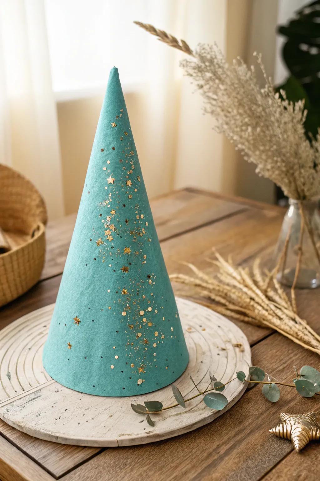 Enchant your space with this charming and whimsical Elf Cone Decoration, where simplicity meets a touch of sparkle.