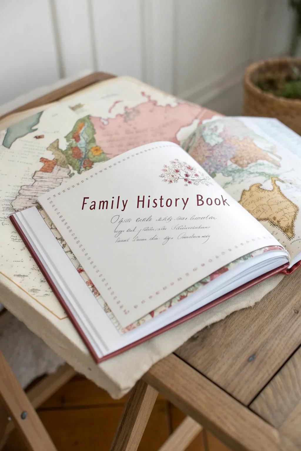 Unveil your family's journey with annotated maps that beautifully link stories to their origins.