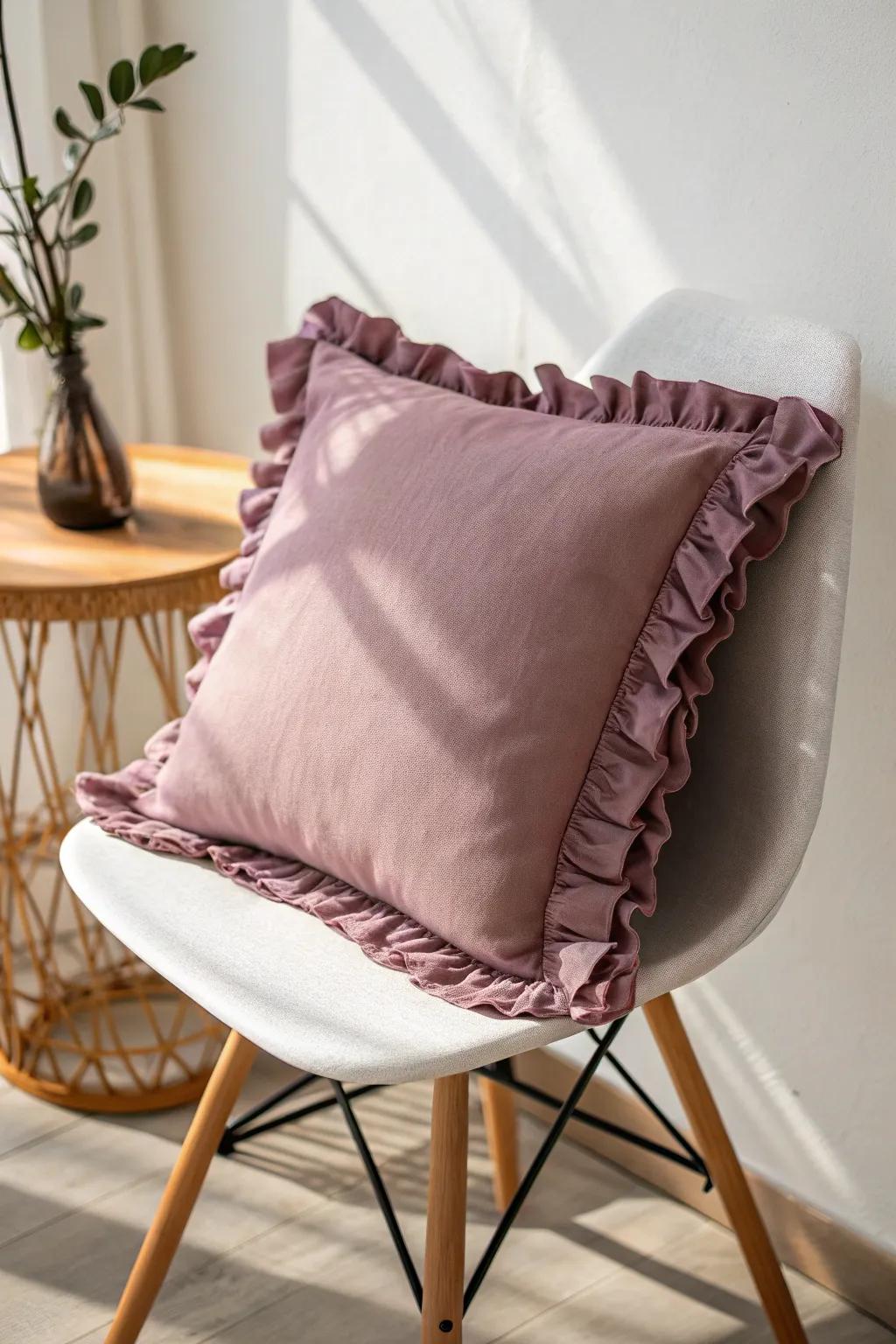 Add a touch of romance to your space with ruffled edges for that soft, inviting vibe.