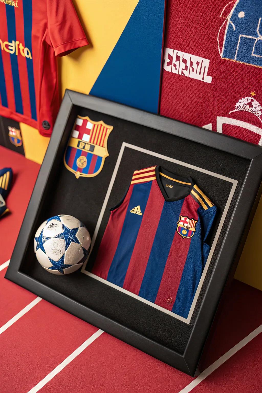 Celebrate your team spirit with a handcrafted shadow box that truly stands out.