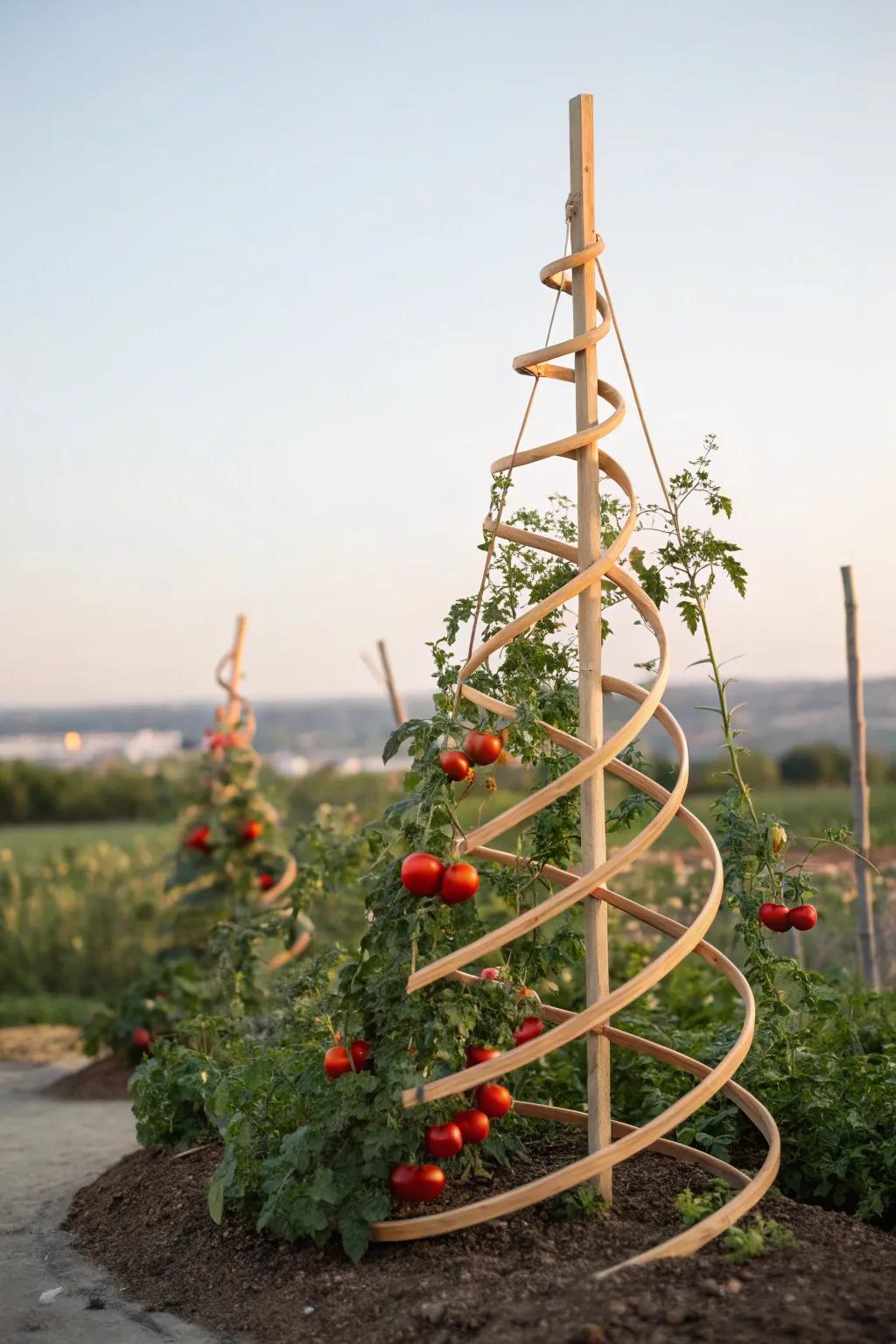 Elevate your garden with a Spiral Stake Trellis - where function meets artistry.