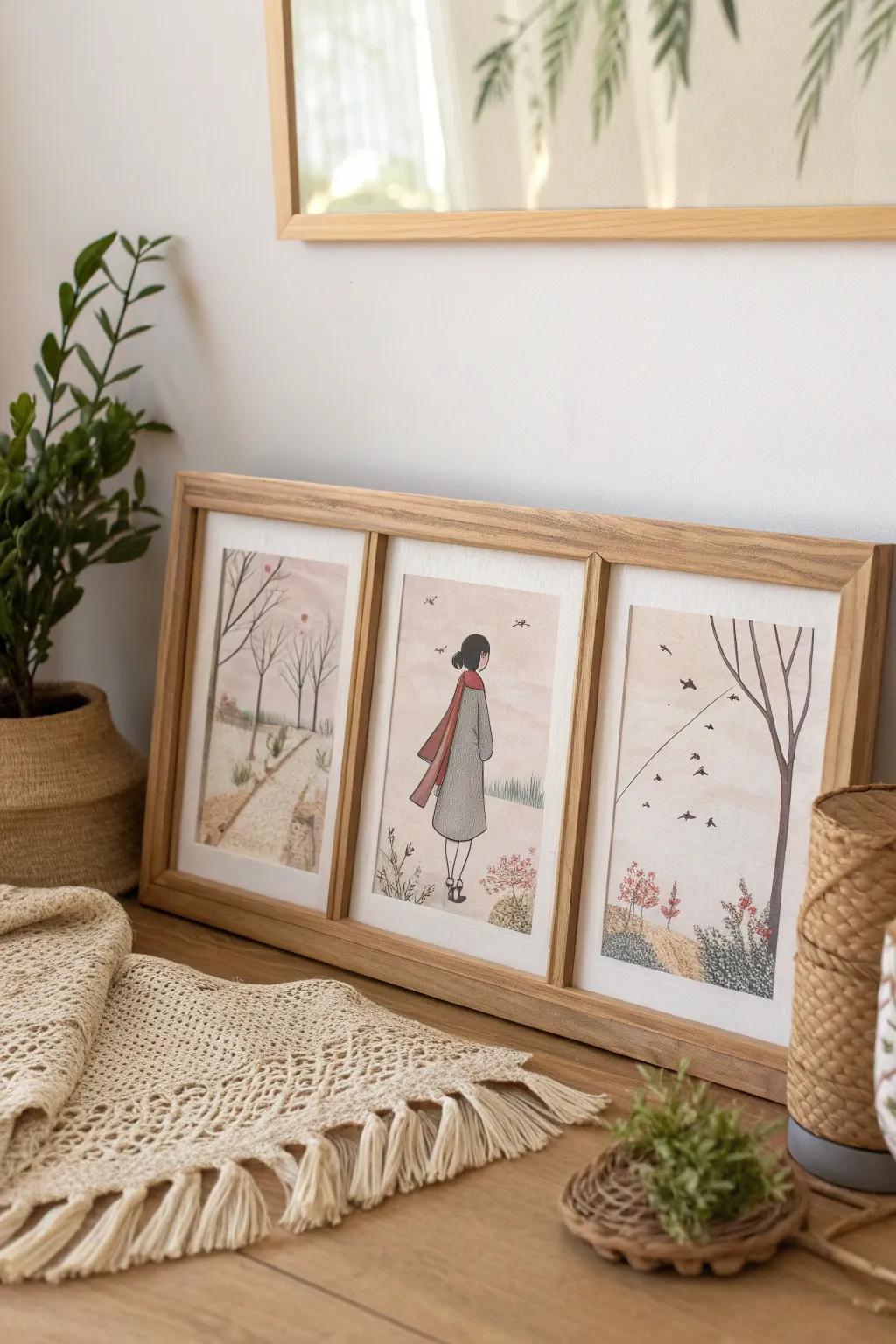 Unfold a whimsical tale with minimalist anime story panels, where simplicity meets elegance.