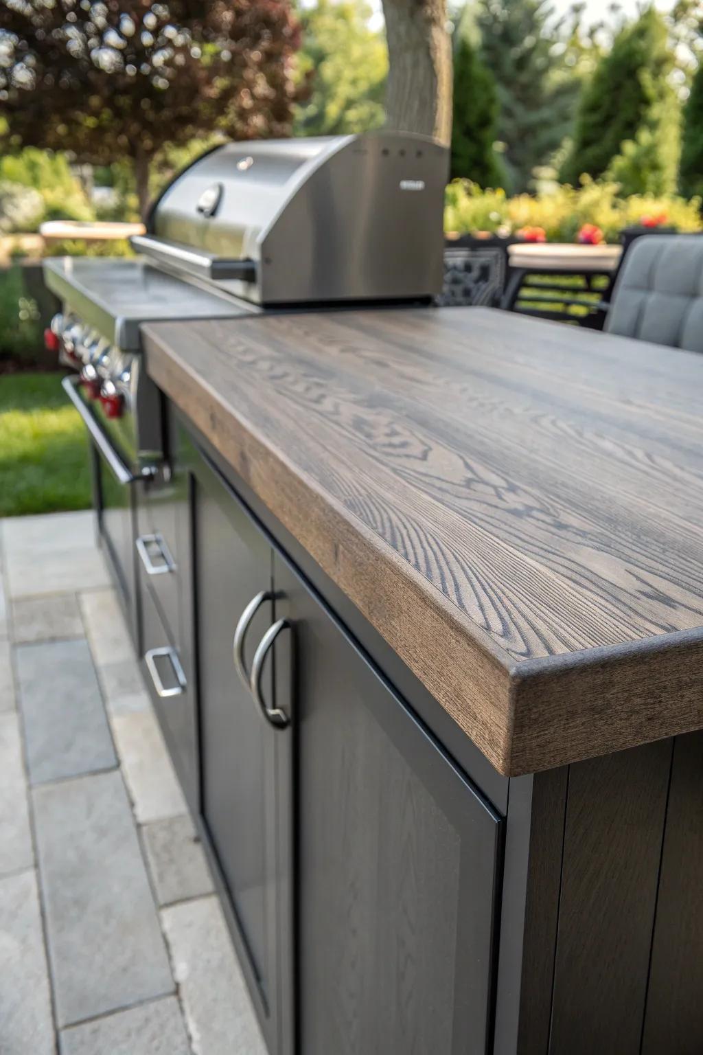 Elevate your outdoor kitchen with budget-friendly laminate that doesn't compromise on style.