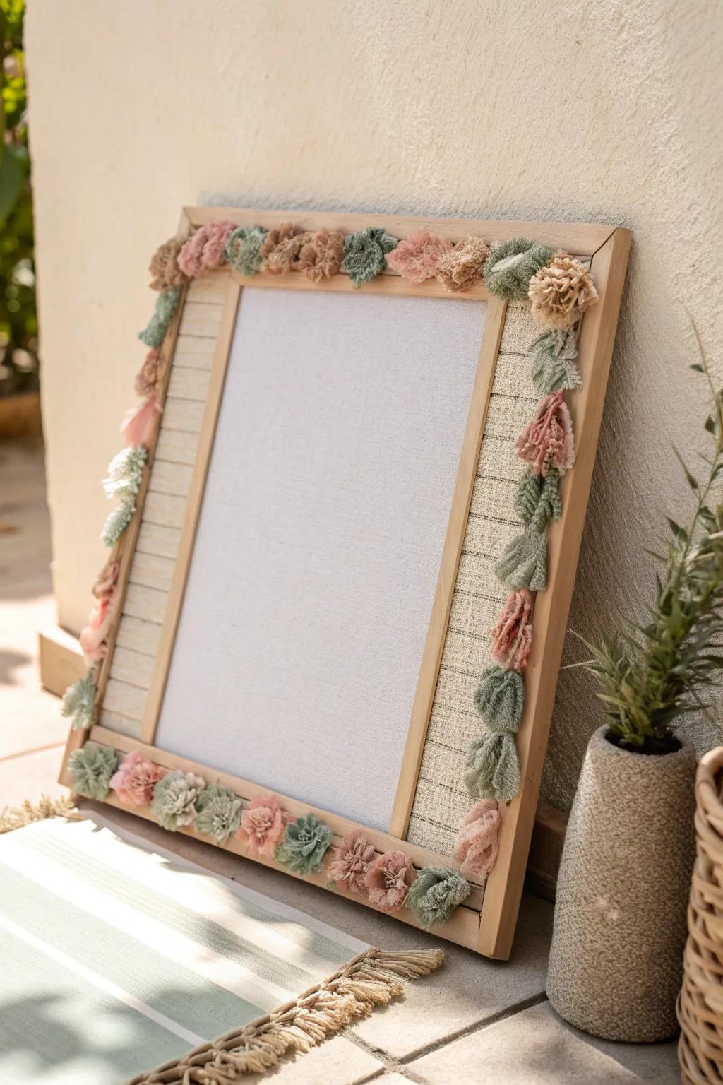 Elevate your brag board with personalized, handcrafted borders for a touch of warmth and character.