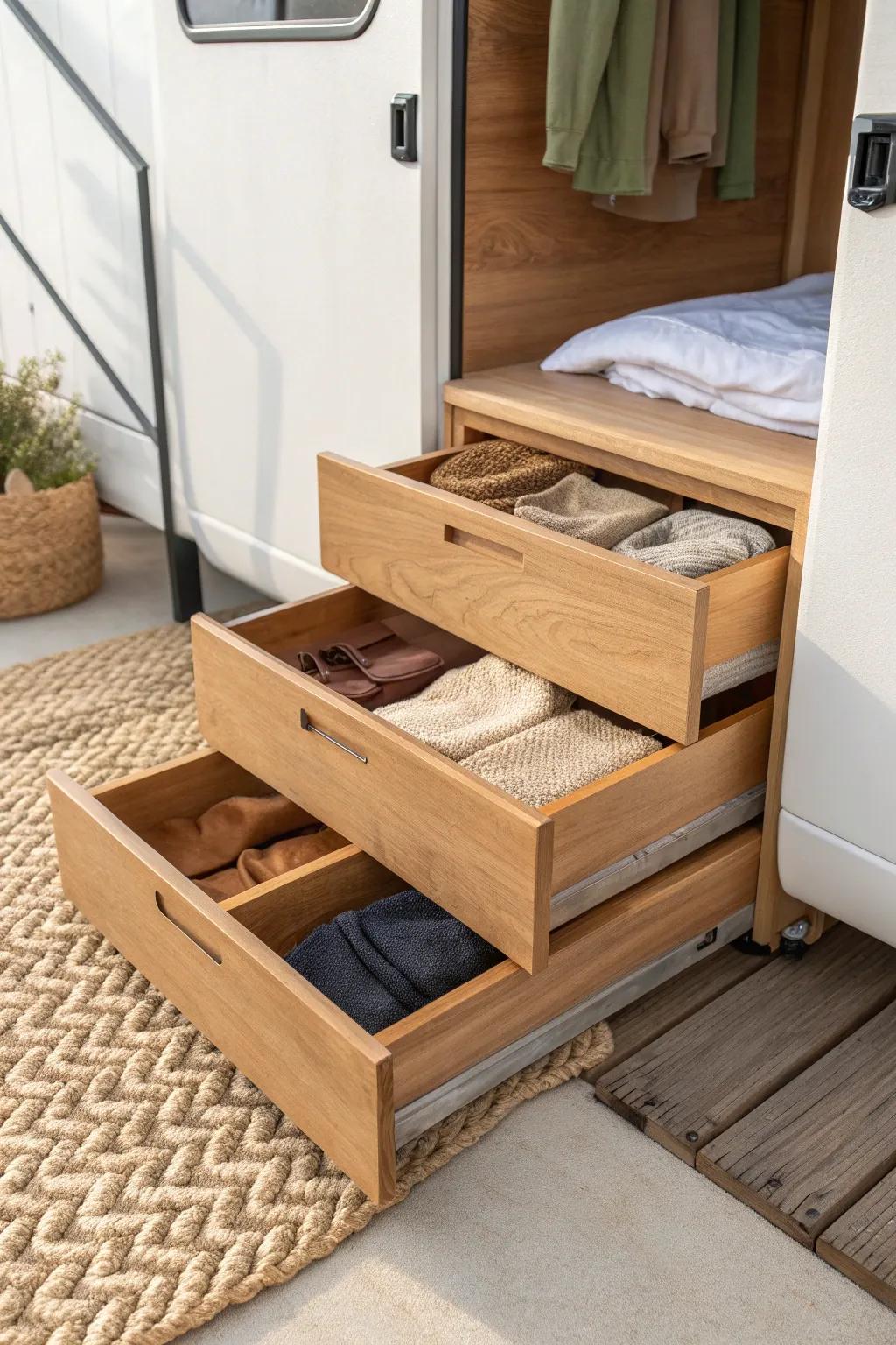 Maximize your space with stylish step storage: perfect for tiny living!