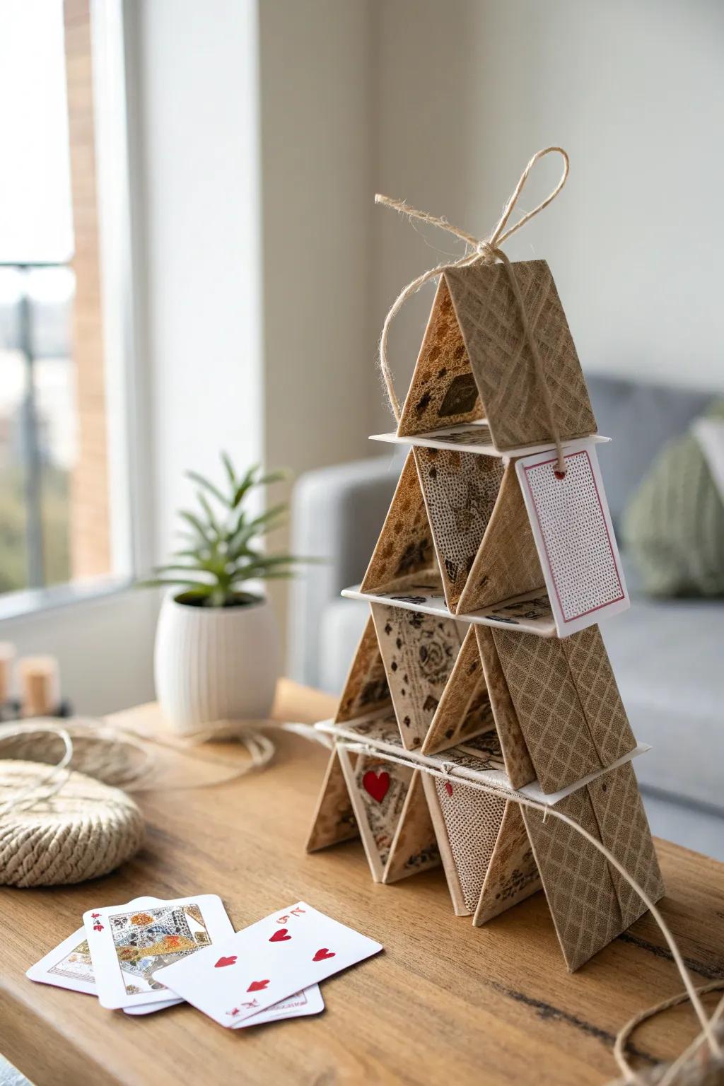 Unleash your creativity with a stunning mixed media card tower, where simplicity meets artistic expression.