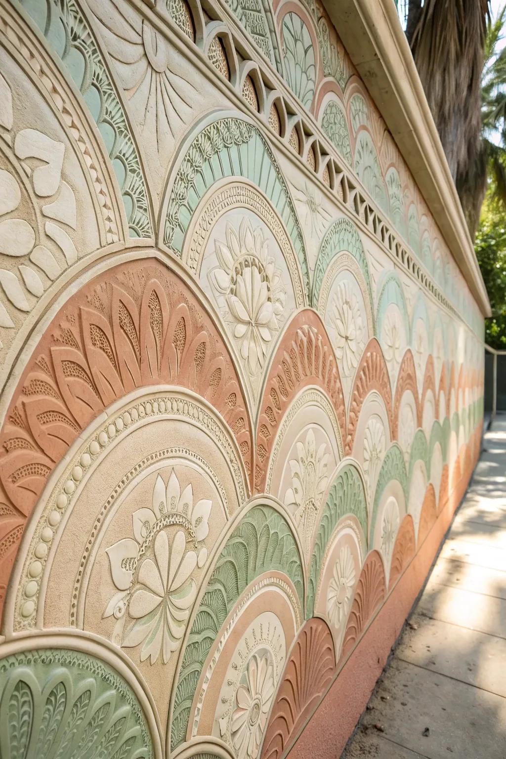 Discover the art of textures and layers in mural design, where simplicity meets natural beauty.