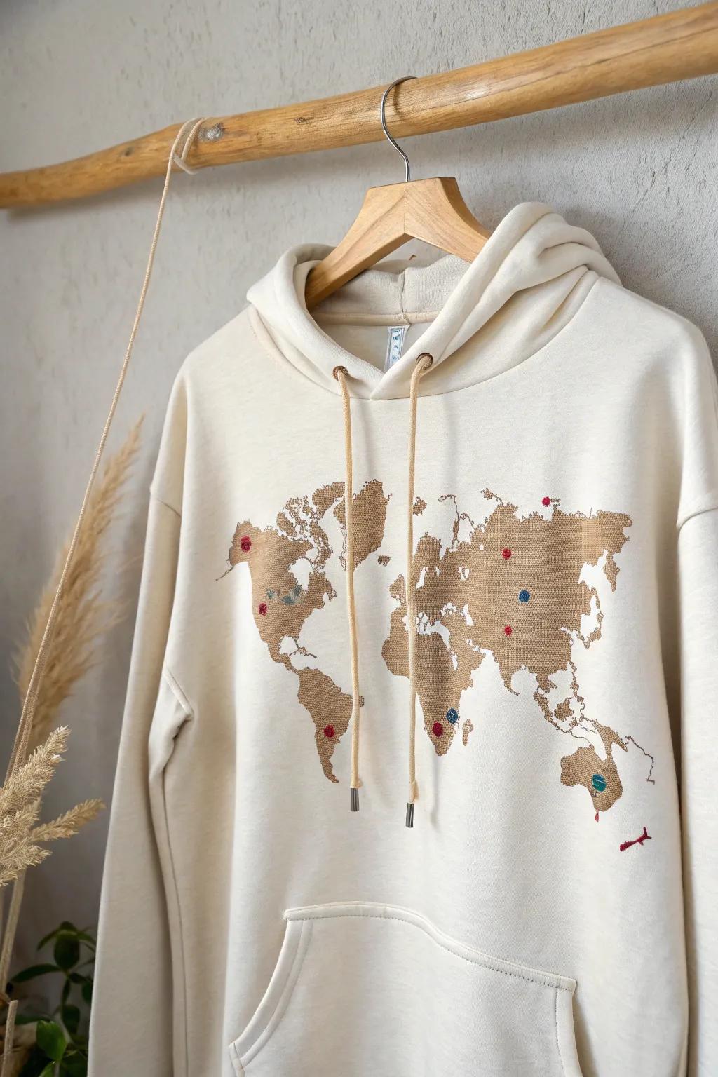 Wear your wanderlust—this custom hoodie is your journey's story in style.