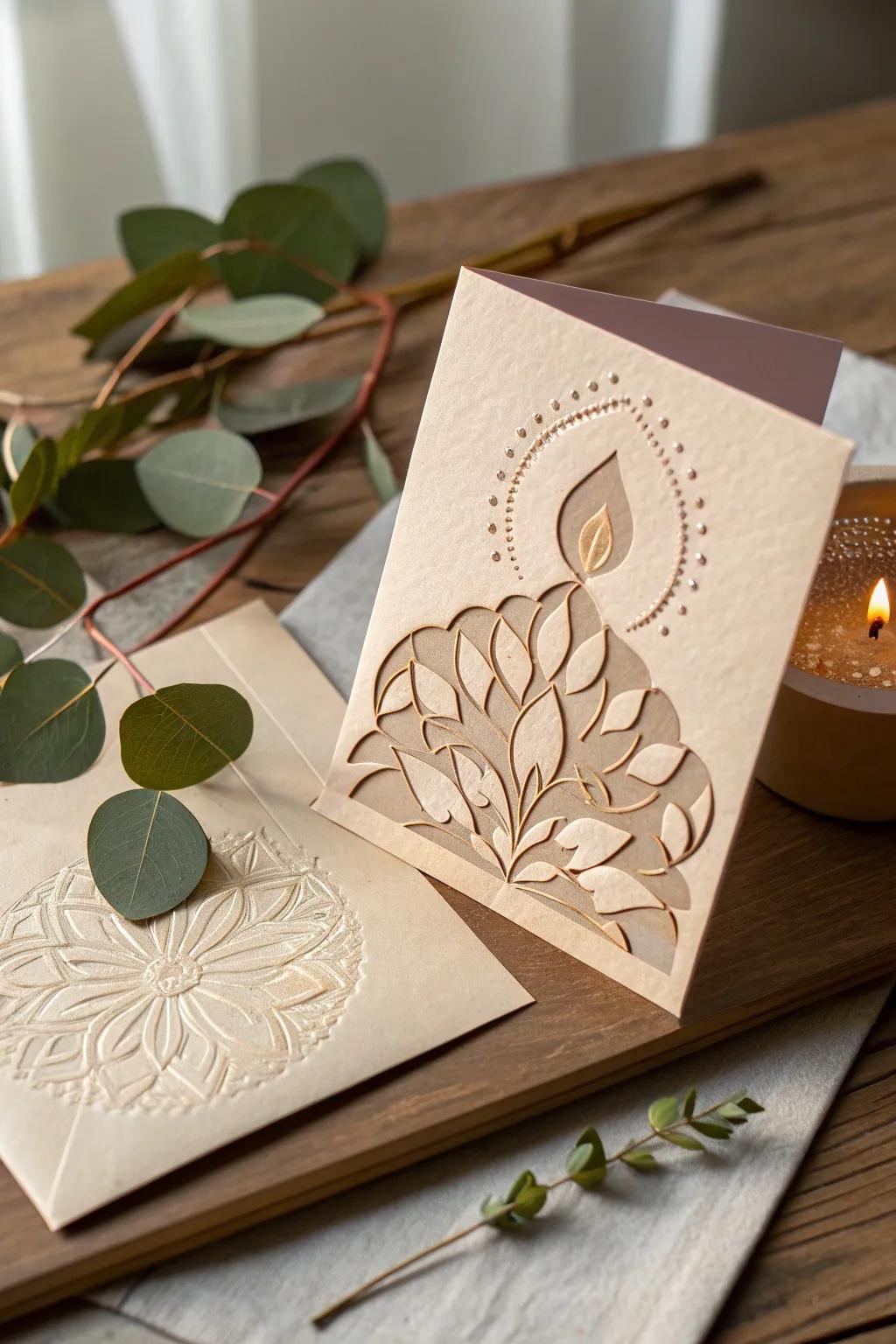 Illuminate your Diwali with this elegantly crafted pop-out diya card, where minimalism meets tradition.