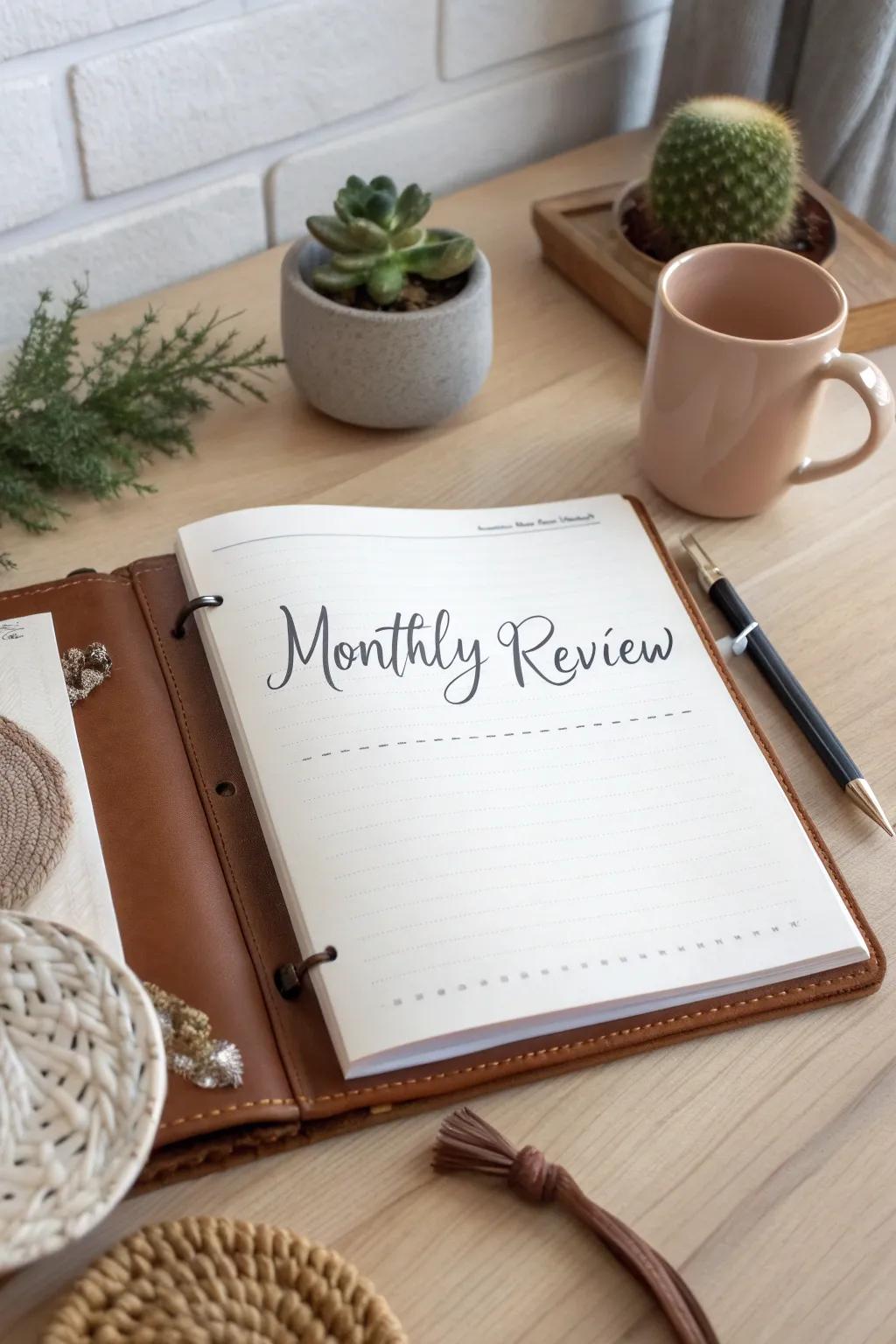 Embrace simplicity with your monthly financial check-ins in a beautifully crafted budget book. #MinimalistLiving #BohoCharm