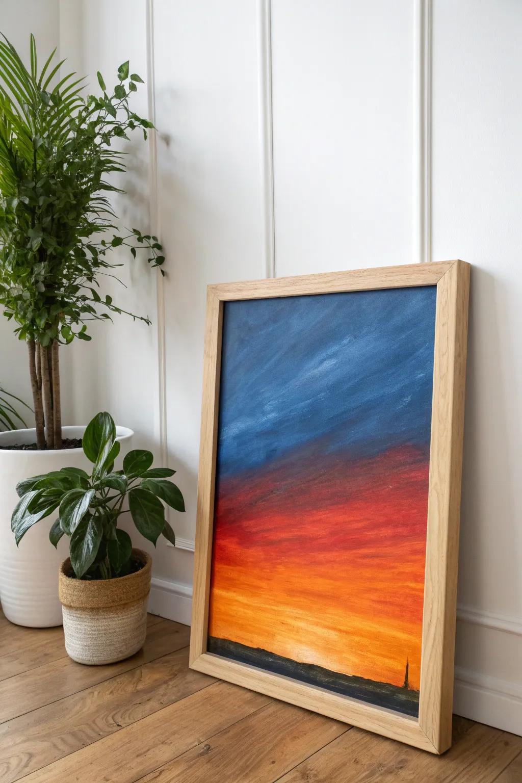 Transform your space with a sunset masterpiece that captures nature's vibrant hues.