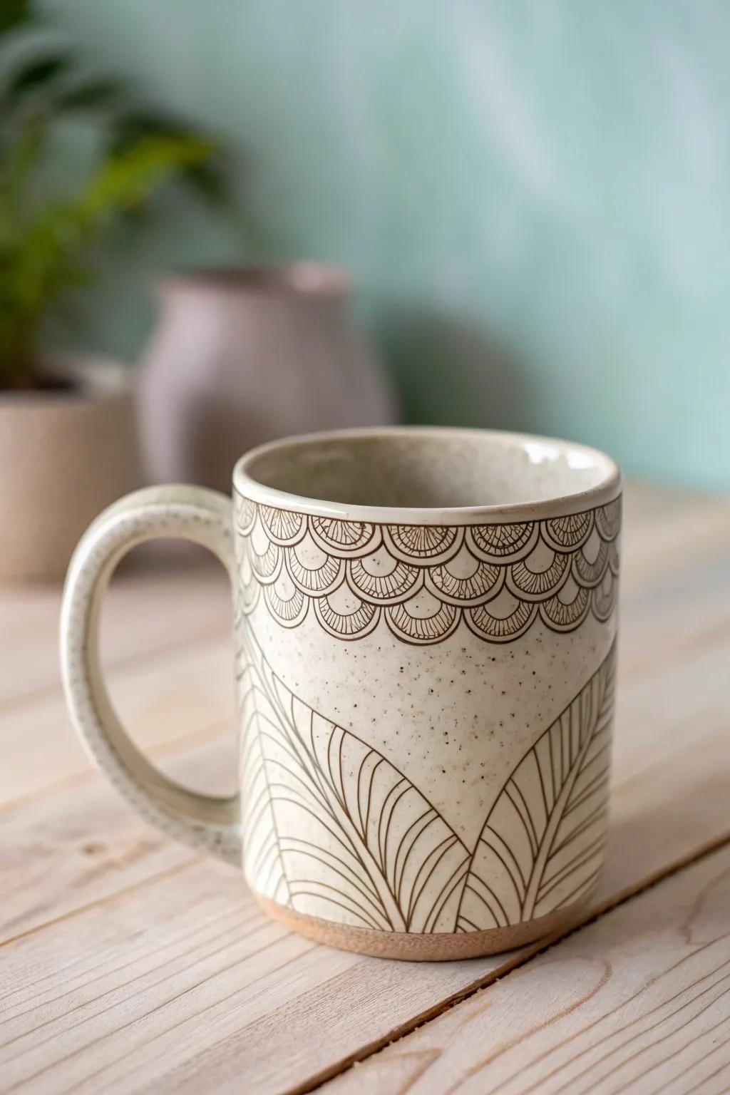 Embrace simplicity with this elegant zentangle design, where artistry meets minimalism.